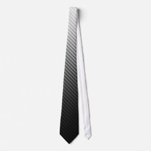 Gradient Cool Stylish Trendy Black & White Stripes ネクタイ