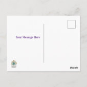 Gradient Deep Purple Birthday Invitation ポストカード (裏面)