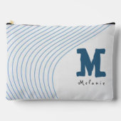 Gradient dynamic curve Abstract minimal Monogram アクセサリーポーチ (正面)