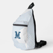 Gradient dynamic curve Abstract minimal Monogram  スリングバッグ (右コーナー)