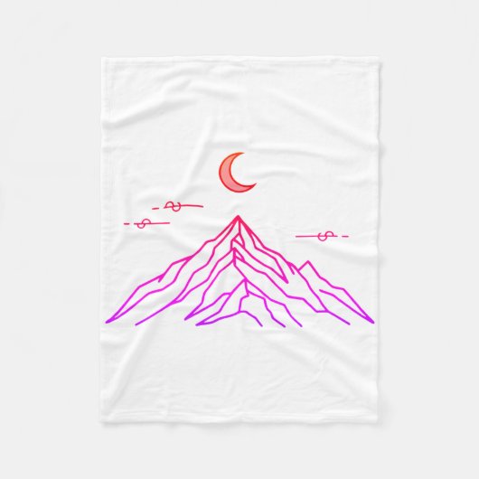 Gradient Fleece Blanket “Vivid Peaks” フリースブランケット (正面)