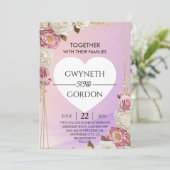 Gradient Floral Wedding Invitation 招待状 (スタンド正面)