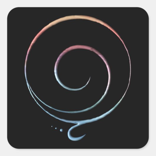 Gradient Gratitude スクエアシール (正面)