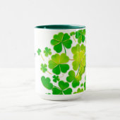 Gradient Green Layered Shamrock Gold Lucky マグカップ (中央)