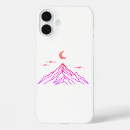 Gradient Mountain & Moon iPhone 16 Plusケース