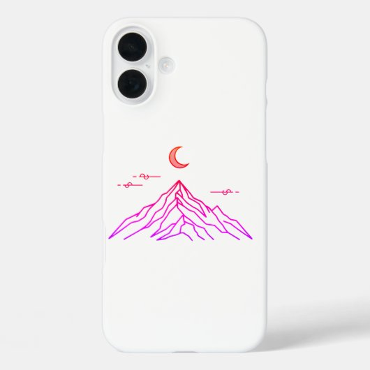 Gradient Mountain & Moon Case-Mate iPhoneケース (裏面)