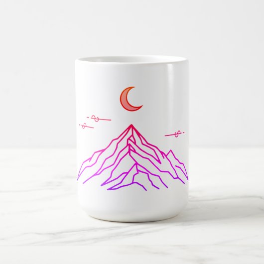 Gradient Mug “Vivid Peaks & Moon” コーヒーマグカップ (中央)