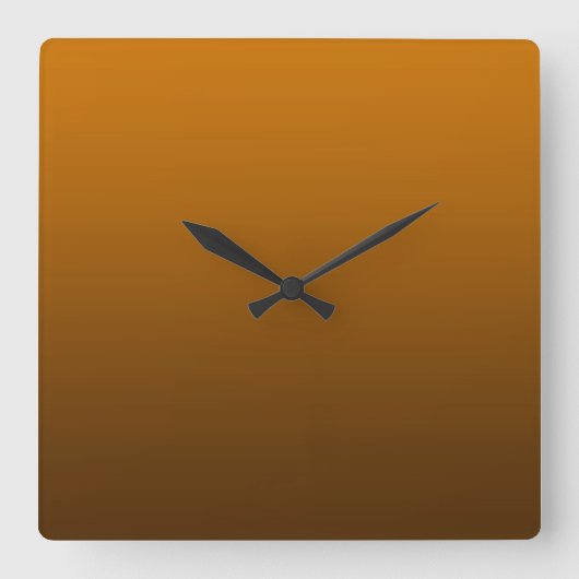Gradient Orange - deep to light | Mood Background| スクエア壁時計 (正面)