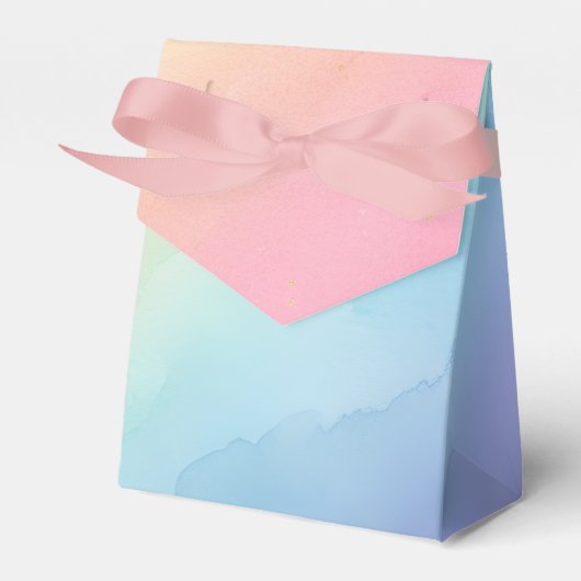 gradient party watercolor pink Personalized  フェイバーボックス (正面サイド)