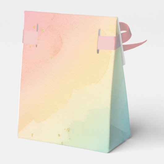 gradient party watercolor pink Personalized  フェイバーボックス (裏面サイド)