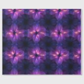 Gradient Purple Pink Fusion Dark Abstract Pattern ラッピングペーパー (フラット)