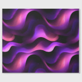 Gradient Purple Pink Fusion Dark Abstract Pattern ラッピングペーパー (フラット)