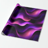 Gradient Purple Pink Fusion Dark Abstract Pattern ラッピングペーパー (アンロールド)