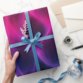 Gradient Purple Pink Fusion Dark Abstract Pattern ラッピングペーパー