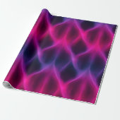 Gradient Purple Pink Fusion Dark Abstract Pattern ラッピングペーパー (アンロールド)