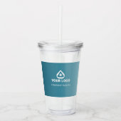 Gradient Teal Health Logo Branded Promotion  アクリルタンブラー (正面)