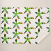 gradient tropics flowers シェルパブランケット (正面(横))