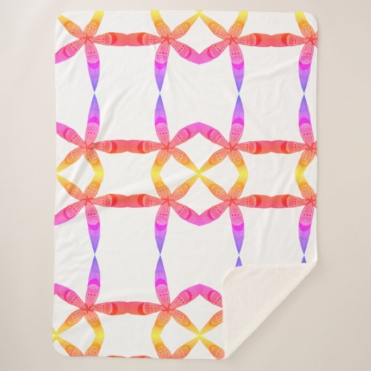 gradient tropics flowers シェルパブランケット (正面)