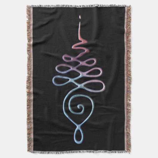 Gradient Unalome スローブランケット (正面縦)