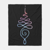 Gradient Unalome フリースブランケット (正面)