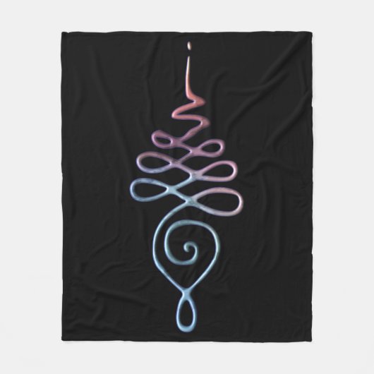 Gradient Unalome フリースブランケット (正面)