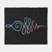 Gradient Unalome フリースブランケット (正面(横))