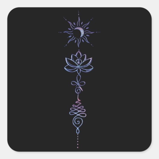 Gradient Unalome Group  スクエアシール (正面)