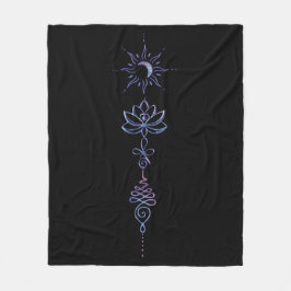 Gradient Unalome Group フリースブランケット