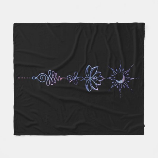 Gradient Unalome Group  フリースブランケット (正面(横))