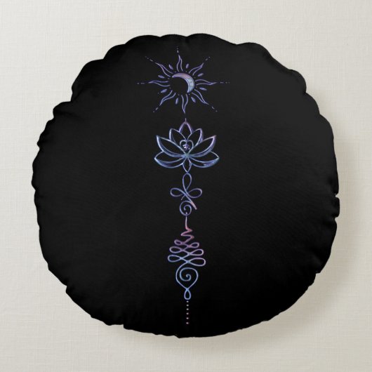 Gradient Unalome Group  ラウンドクッション (正面)