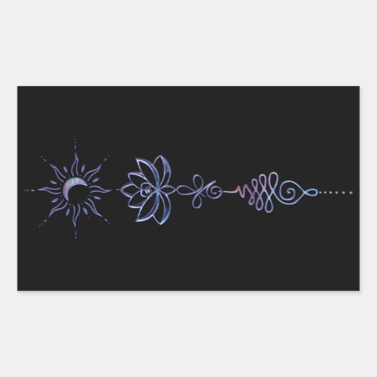 Gradient Unalome Group  長方形シール (正面)