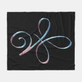 Gradient Unconditional Love フリースブランケット (正面(横))