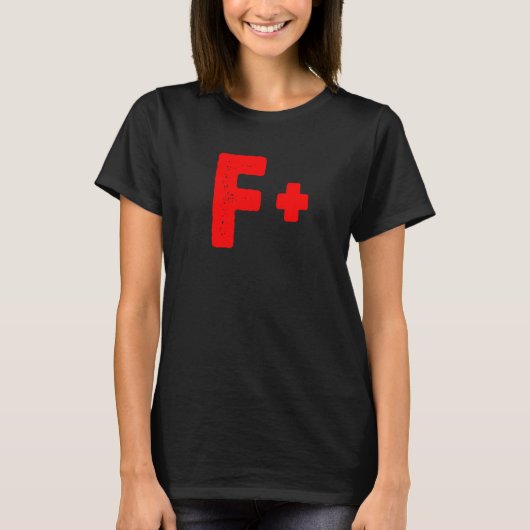Grading Education School F Letter Teacher Student Tシャツ (正面)
