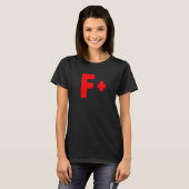 Grading Education School F Letter Teacher Student Tシャツ (正面フル)
