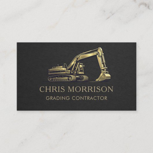 Grading Services Excavator Professional 名刺 (正面)