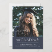 GRADitude Photo Navy卒業発表 案内状 (正面)