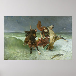 Gradlon Mawr c.1884の飛行 ポスター