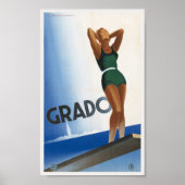 Grado Italy Vintage Poster 1933 ポスター (正面)