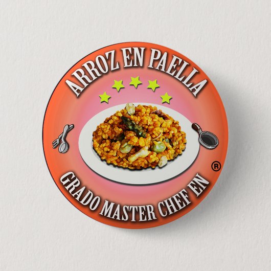 Grado Master Chef en Arroz en Paella 缶バッジ (正面)