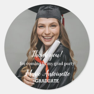 Graduate洗練されたThank you写真 ラウンドシール
