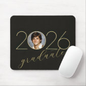 Graduate 2026 Photo Frame on Black マウスパッド (マウス)