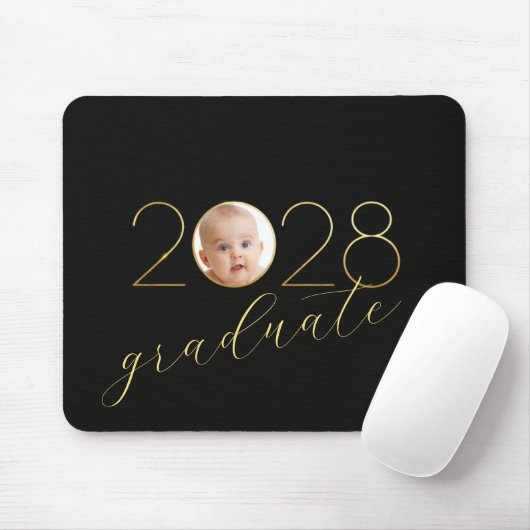 Graduate 2028 Photo Frame on Black マウスパッド (マウス)