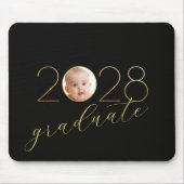 Graduate 2028 Photo Frame on Black マウスパッド (正面)