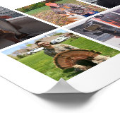 Graduate 28 Photo Collage Modern White Black ポスター (角)