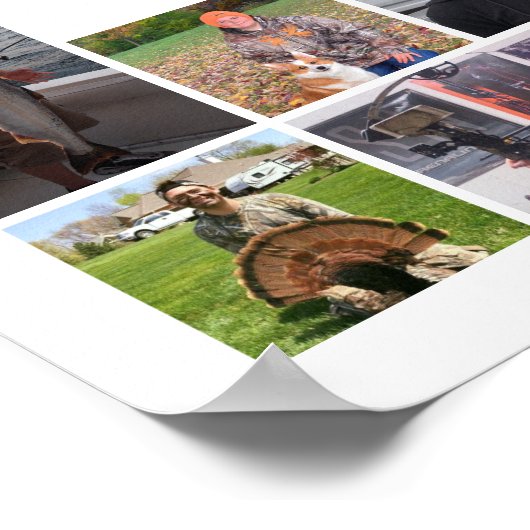 Graduate 28 Photo Collage Modern White Black ポスター (角)