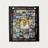 Graduate 55 Photo Collage Congrats Grad タペストリー (正面)