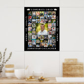 Graduate 55 Photo Collage Congrats Grad ポスター (キッチン)