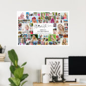 Graduate 64 Photo Collage Party Decor ポスター (ホームオフィス)