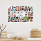 Graduate 64 Photo Collage Party Decor ポスター (キッチン)