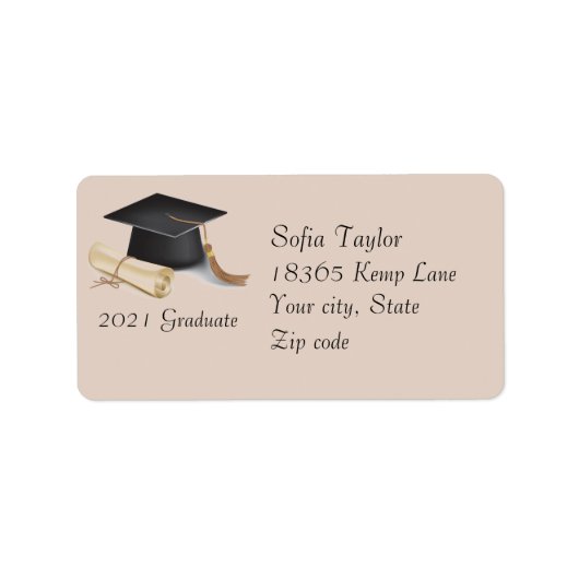 Graduate Address Label ラベル (正面)